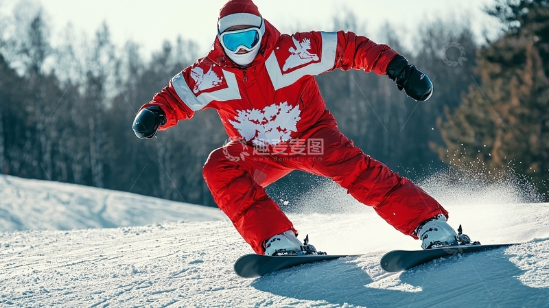 高清大图下载【趣麦麦图】滑雪运动员