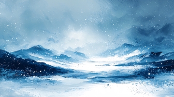 冰雪覆盖的山脉