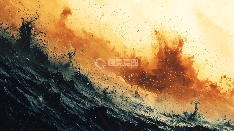 高清大图下载【趣麦麦图】熔岩巨浪