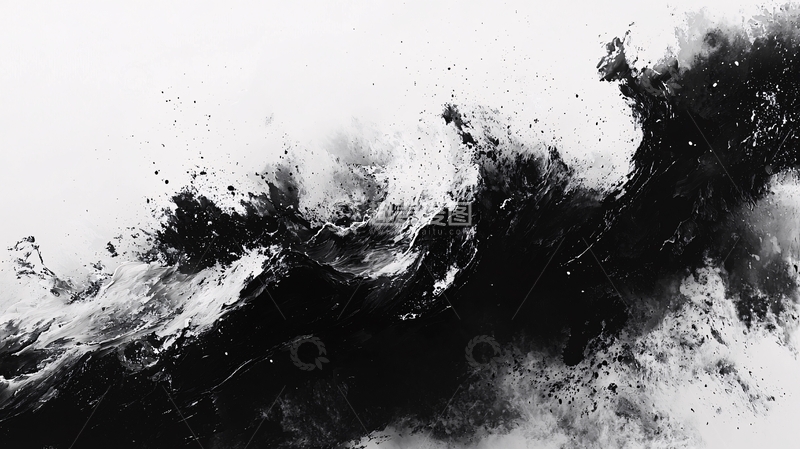 高清大图下载【趣麦麦图】黑白抽象画