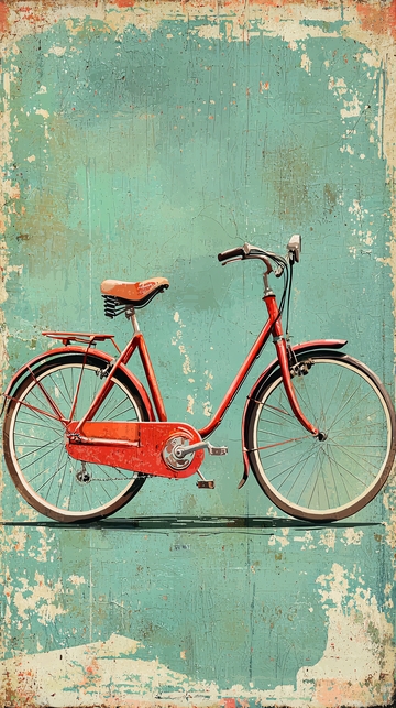 复古红色自行车