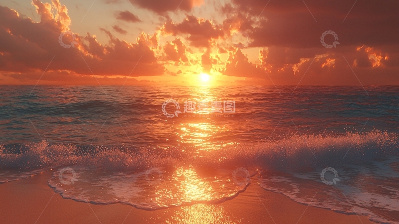 高清大图下载【趣麦麦图】日出海景