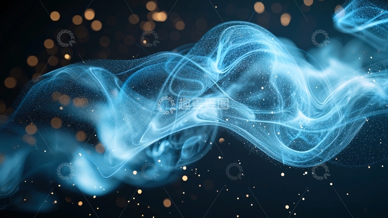 高清大图下载【趣麦麦图】蓝色烟雾状流动