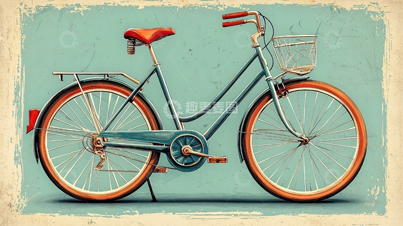 高清大图下载【趣麦麦图】复古自行车