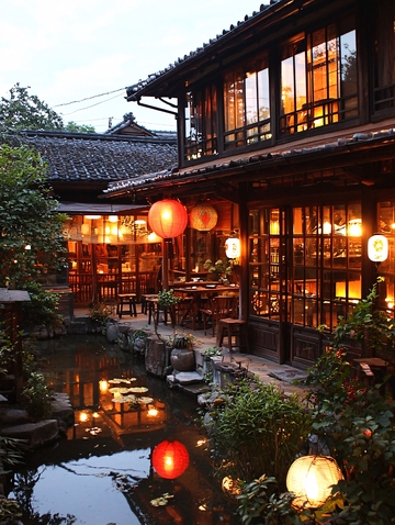 古色古香的日式庭院