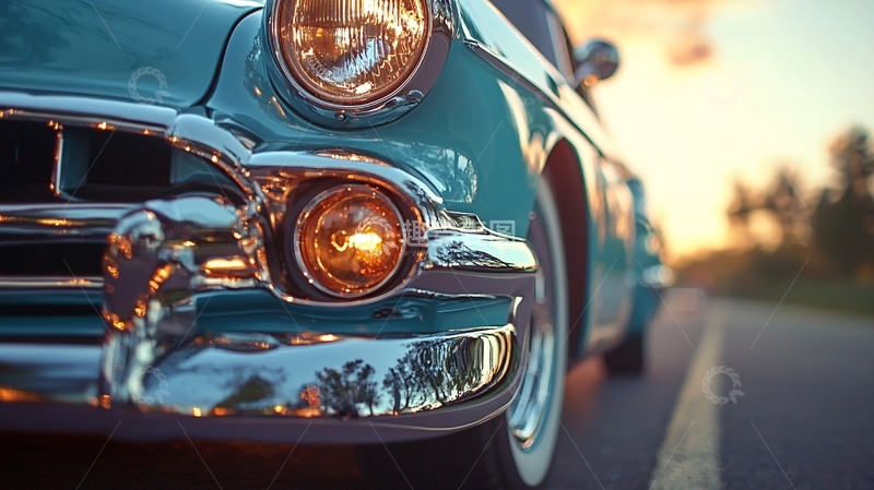 高清大图下载【趣麦麦图】复古汽车特写