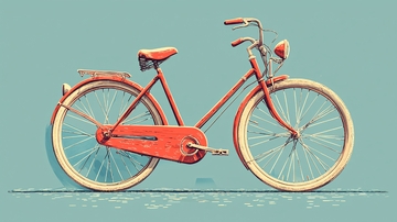 复古红色自行车