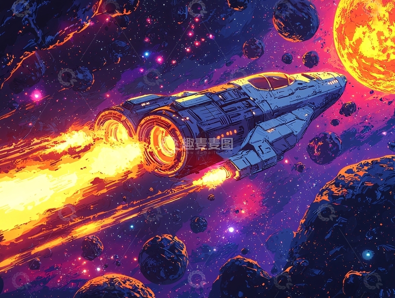 高清大图下载【趣麦麦图】宇宙飞船