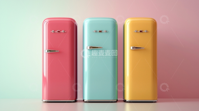 三款复古冰箱