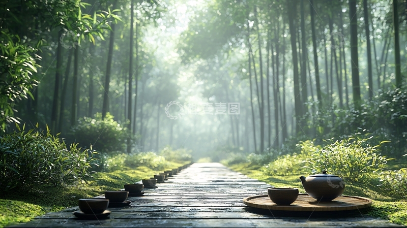 高清大图下载【趣麦麦图】竹林小路