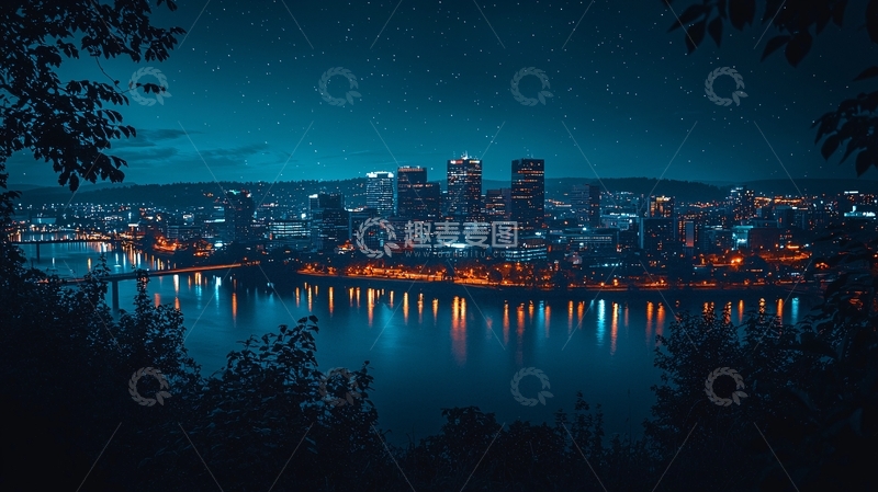 高清大图下载【趣麦麦图】夜晚城市夜景