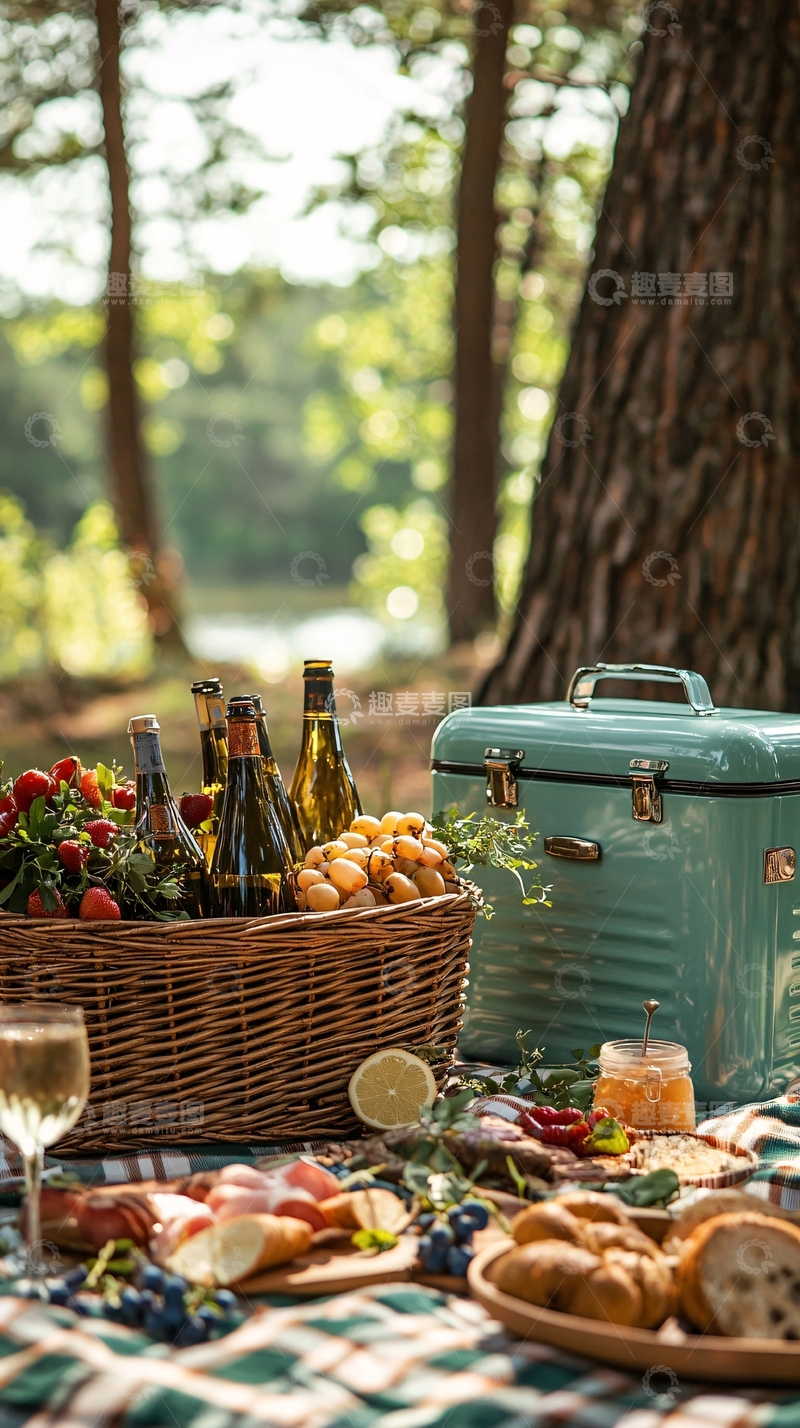 高清大图下载【趣麦麦图】森林野餐
