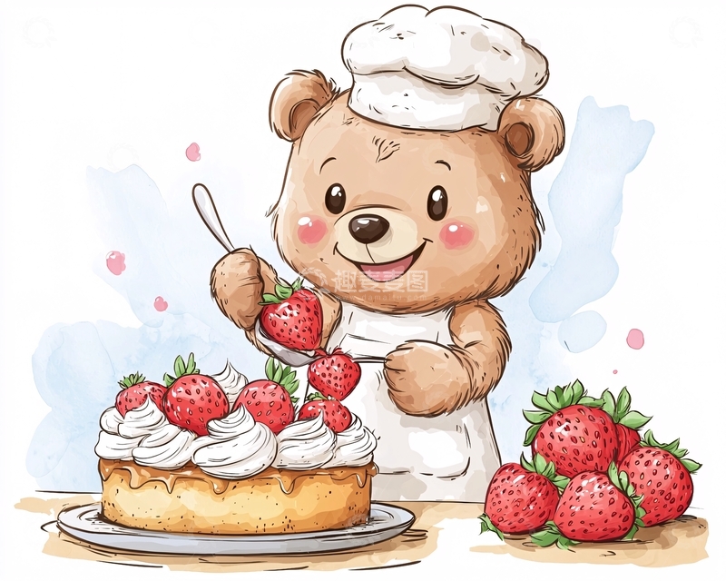 高清大图下载【趣麦麦图】卡通小熊