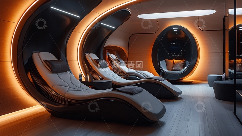 高清大图下载【趣麦麦图】未来感休闲室