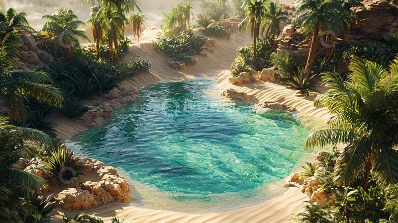 高清大图下载【趣麦麦图】沙漠绿洲