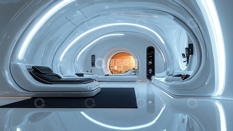 高清大图下载【趣麦麦图】未来科技感卧室