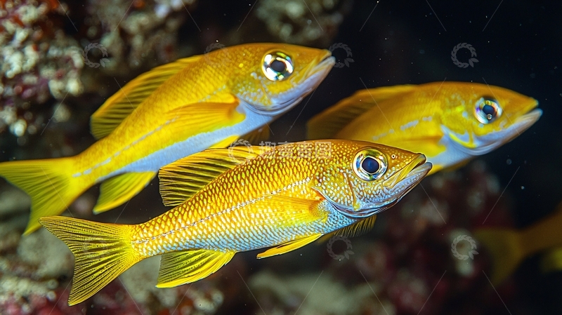 高清大图下载【趣麦麦图】金色鱼群