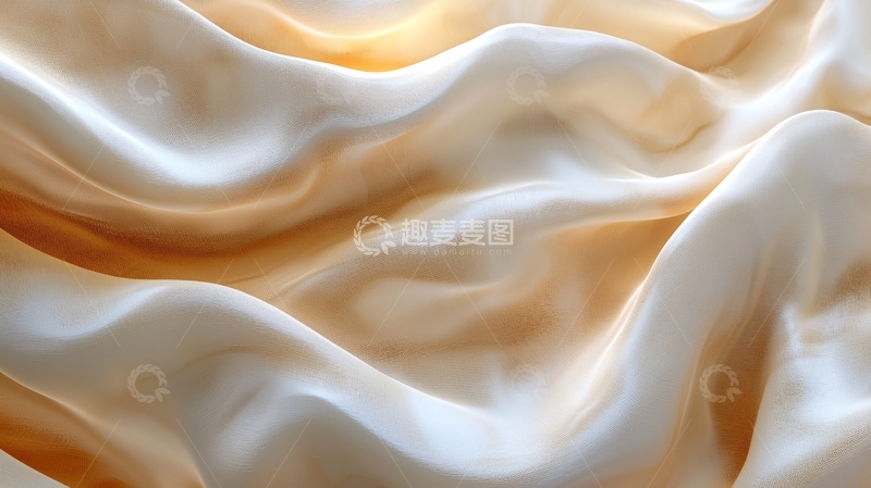高清大图下载【趣麦麦图】香槟色丝绸褶皱质感