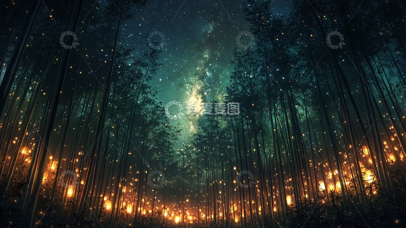 高清大图下载【趣麦麦图】萤火森林