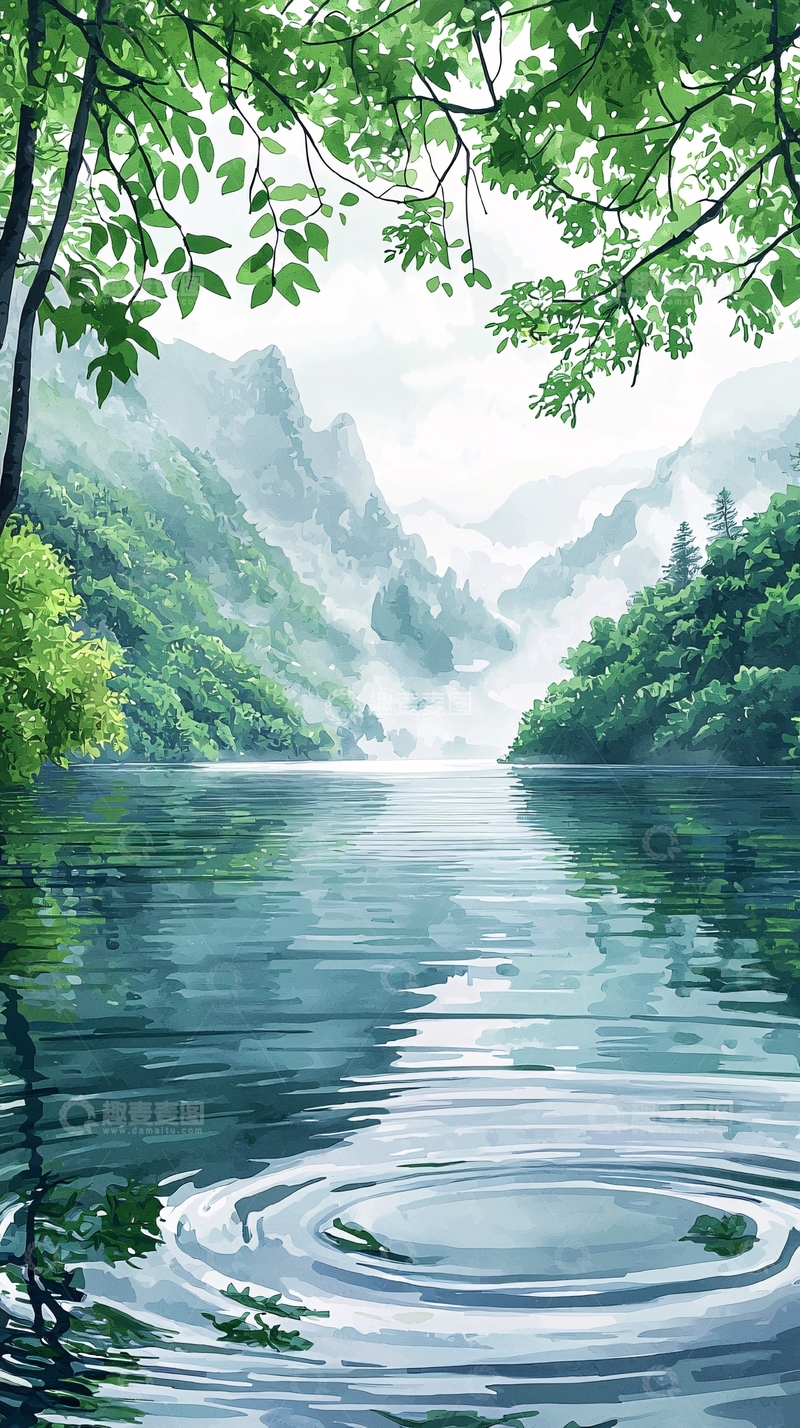 高清大图下载【趣麦麦图】青山绿水倒影