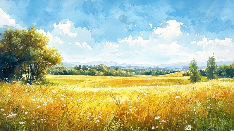 高清大图下载【趣麦麦图】金色麦田