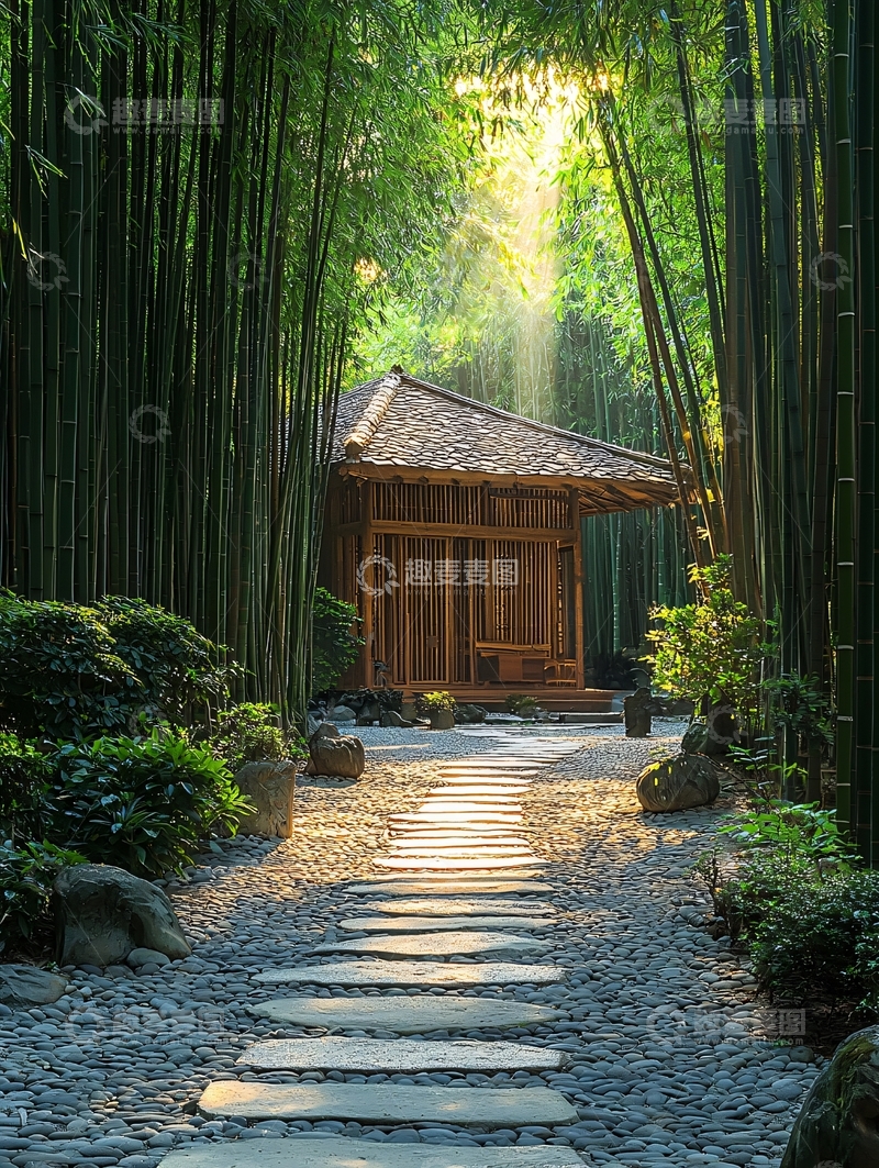 高清大图下载【趣麦麦图】竹林小路