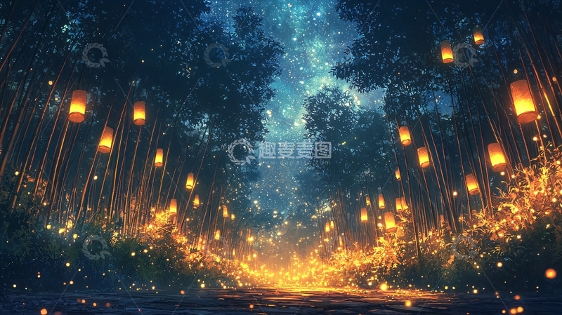 高清大图下载【趣麦麦图】梦幻森林小路75