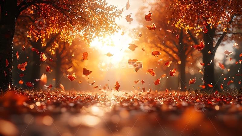 高清大图下载【趣麦麦图】秋日落叶
