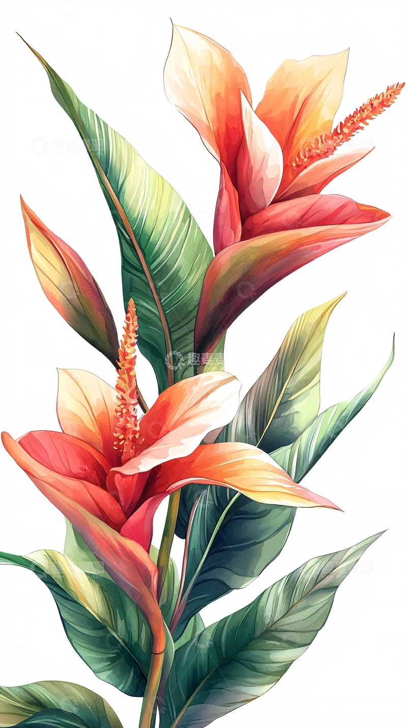 高清大图下载【趣麦麦图】水彩花卉40