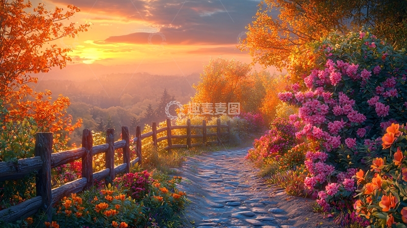 高清大图下载【趣麦麦图】秋日田园小路