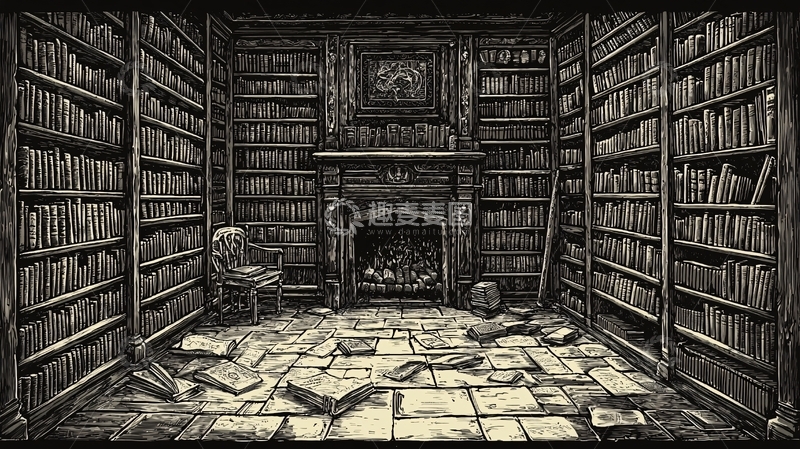 高清大图下载【趣麦麦图】古色古香的书房