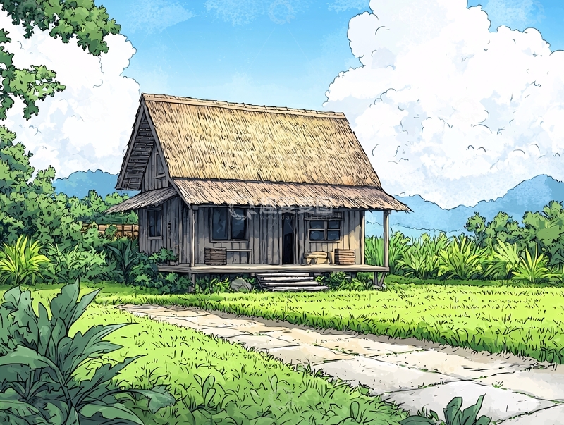 高清大图下载【趣麦麦图】草屋