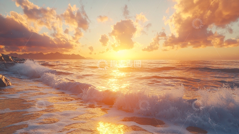 高清大图下载【趣麦麦图】海边日出
