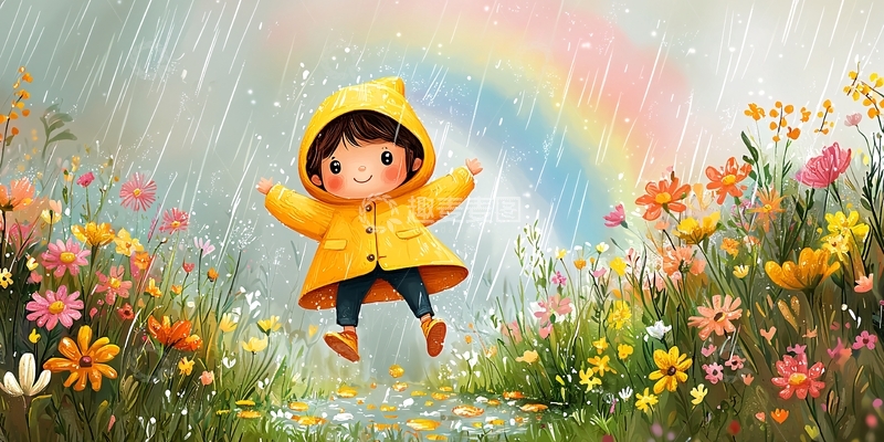 高清大图下载【趣麦麦图】雨中女孩