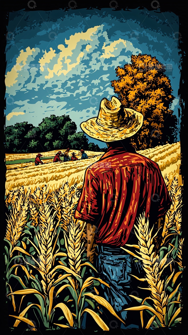 高清大图下载【趣麦麦图】秋季麦田