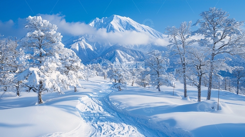 高清大图下载【趣麦麦图】雪山雪景