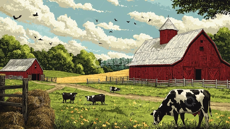 高清大图下载【趣麦麦图】乡村田园风光