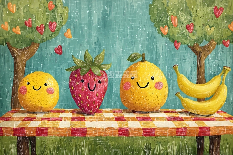 高清大图下载【趣麦麦图】卡通水果