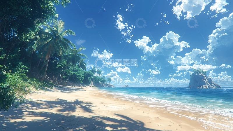 高清大图下载【趣麦麦图】热带海滩风景图