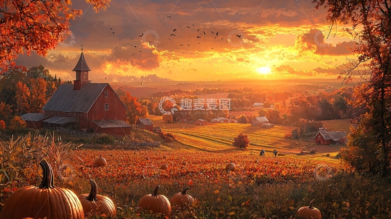 高清大图下载【趣麦麦图】秋日田园风光46