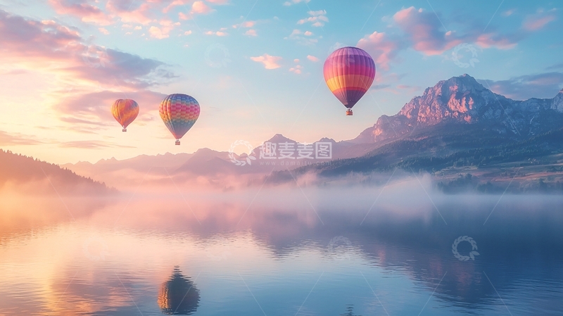 高清大图下载【趣麦麦图】热气球