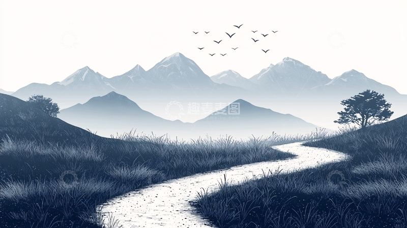 高清大图下载【趣麦麦图】水墨画