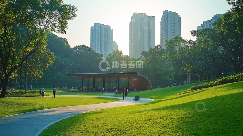 高清大图下载【趣麦麦图】城市公园绿地