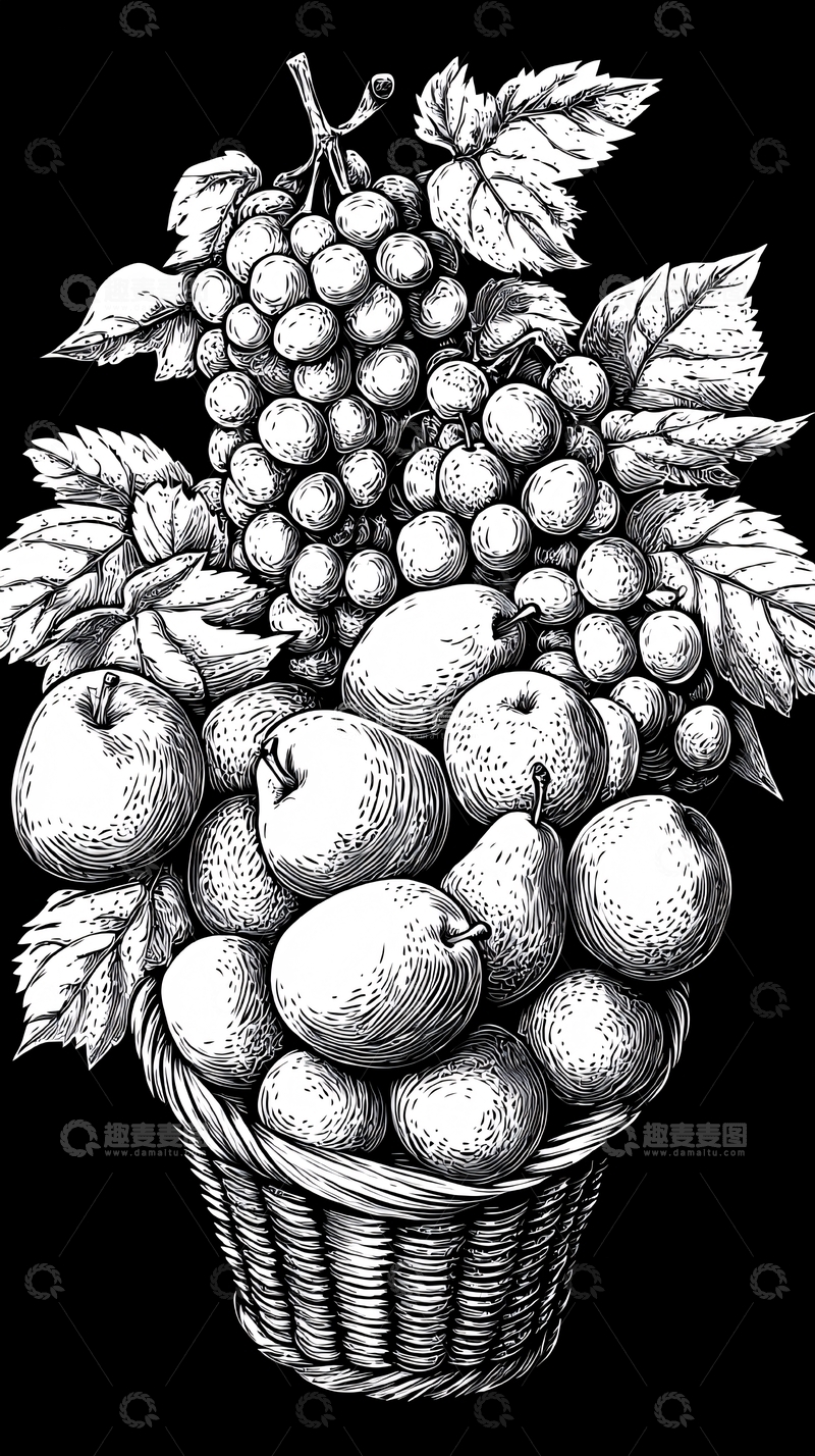 高清大图下载【趣麦麦图】水果篮