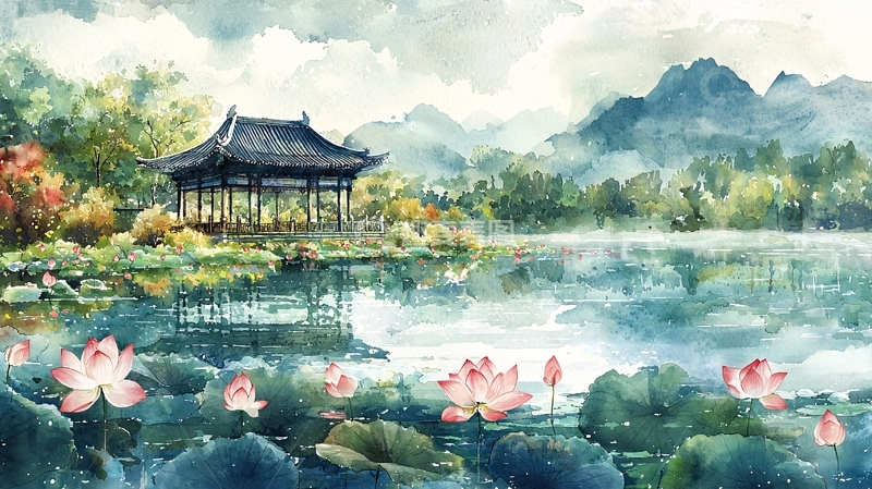 高清大图下载【趣麦麦图】水墨画风景