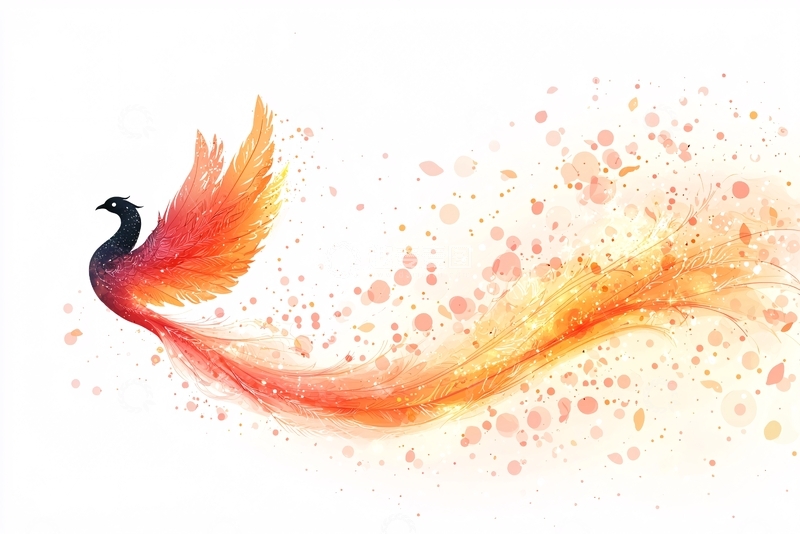 高清大图下载【趣麦麦图】水墨画凤凰