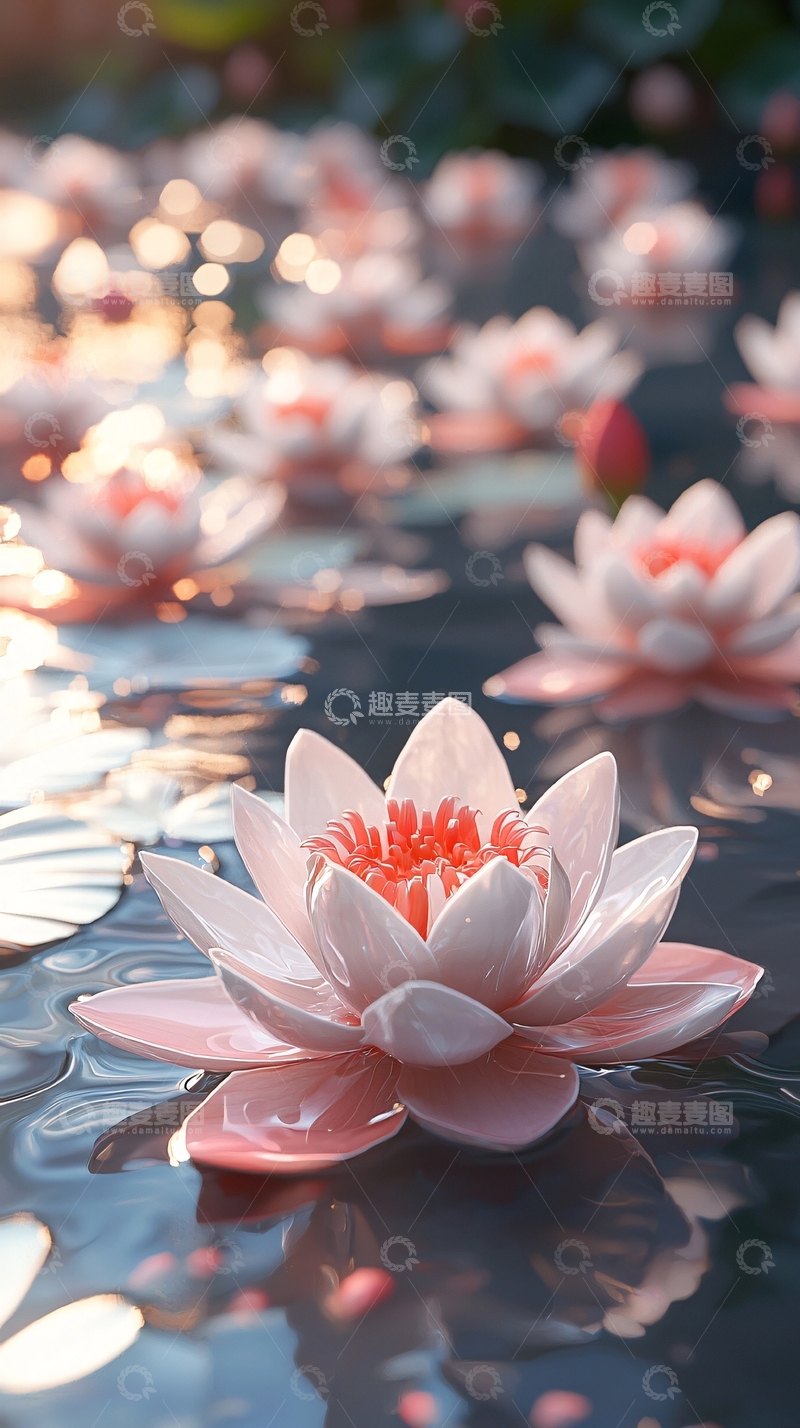 高清大图下载【趣麦麦图】水面莲花