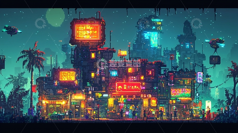 高清大图下载【趣麦麦图】未来都市夜景233