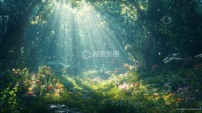 高清大图下载【趣麦麦图】阳光森林