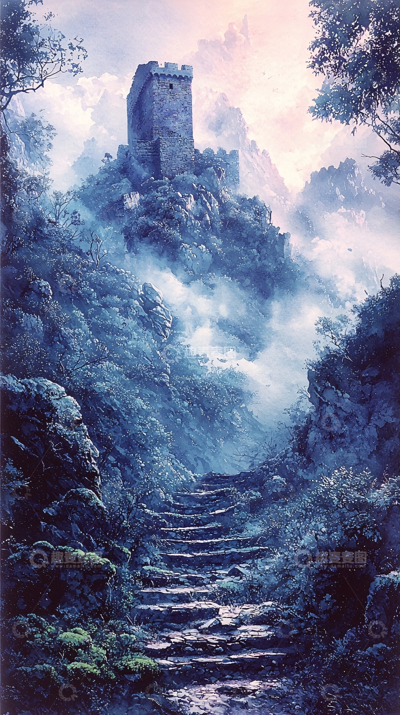 高清大图下载【趣麦麦图】山顶古堡